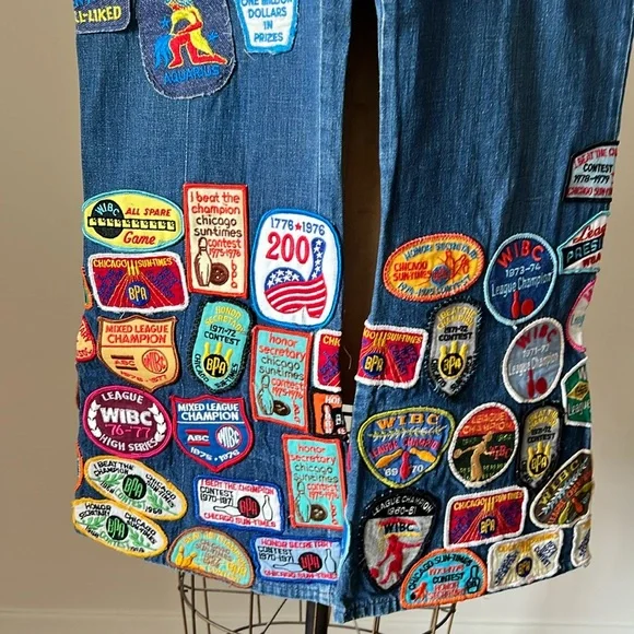 1960’s-1970’s Rare Vintage Patch Jeans - Picture 14 of 17